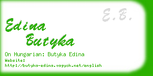edina butyka business card